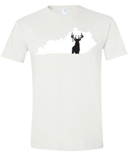 Load image into Gallery viewer, Short Sleeve T-Shirt Kentucky White Whitetail Deer Vibrant Design High Quality Tight Knit Ring Spun Low Maintenance Cotton Printed With The Newest Available Color Transfer Technology