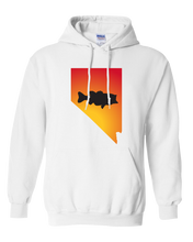 Load image into Gallery viewer, Pullover Hooded Sweatshirt Nevada White Large Mouth Bass Vibrant Design High Quality Tight Knit Ring Spun Low Maintenance Cotton Printed With The Newest Available Color Transfer Technology