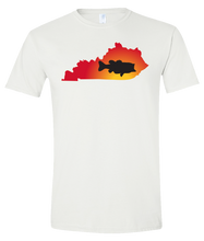 Load image into Gallery viewer, Short Sleeve T-Shirt Kentucky White Large Mouth Bass Vibrant Design High Quality Tight Knit Ring Spun Low Maintenance Cotton Printed With The Newest Available Color Transfer Technology