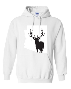 Pullover Hooded Sweatshirt Arizona White Elk Vibrant Design High Quality Tight Knit Ring Spun Low Maintenance Cotton Printed With The Newest Available Color Transfer Technology