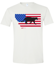 Load image into Gallery viewer, Short Sleeve T-Shirt Montana White Mountain Lion Vibrant Design High Quality Tight Knit Ring Spun Low Maintenance Cotton Printed With The Newest Available Color Transfer Technology
