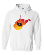 Load image into Gallery viewer, Pullover Hooded Sweatshirt West Virginia White Turkey Vibrant Design High Quality Tight Knit Ring Spun Low Maintenance Cotton Printed With The Newest Available Color Transfer Technology