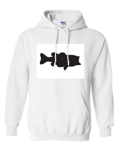 Pullover Hooded Sweatshirt Colorado White Large Mouth Bass Vibrant Design High Quality Tight Knit Ring Spun Low Maintenance Cotton Printed With The Newest Available Color Transfer Technology