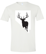 Load image into Gallery viewer, Short Sleeve T-Shirt Nevada White Elk Vibrant Design High Quality Tight Knit Ring Spun Low Maintenance Cotton Printed With The Newest Available Color Transfer Technology