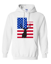 Load image into Gallery viewer, Pullover Hooded Sweatshirt Utah White Mule Deer Vibrant Design High Quality Tight Knit Ring Spun Low Maintenance Cotton Printed With The Newest Available Color Transfer Technology