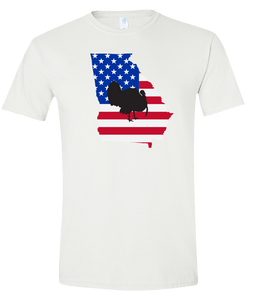 Short Sleeve T-Shirt Georgia White Turkey Vibrant Design High Quality Tight Knit Ring Spun Low Maintenance Cotton Printed With The Newest Available Color Transfer Technology