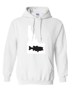 Pullover Hooded Sweatshirt Idaho White Large Mouth Bass Vibrant Design High Quality Tight Knit Ring Spun Low Maintenance Cotton Printed With The Newest Available Color Transfer Technology