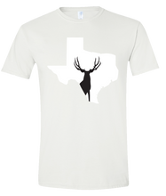 Load image into Gallery viewer, Short Sleeve T-Shirt Texas White Mule Deer Vibrant Design High Quality Tight Knit Ring Spun Low Maintenance Cotton Printed With The Newest Available Color Transfer Technology