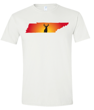 Load image into Gallery viewer, Short Sleeve T-Shirt Tennessee White Whitetail Deer Vibrant Design High Quality Tight Knit Ring Spun Low Maintenance Cotton Printed With The Newest Available Color Transfer Technology